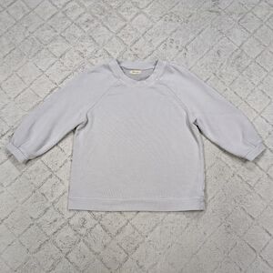 Madewell Sweatshirt Women's XS Gray Light Resourced Cotton Cloudberry Terry